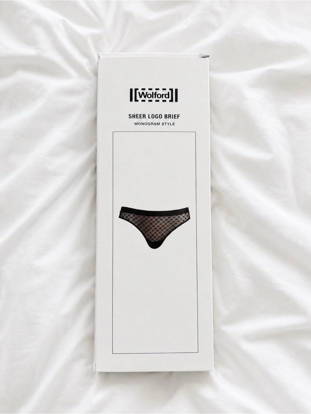 Wolford Black Sheer Monogram Brief